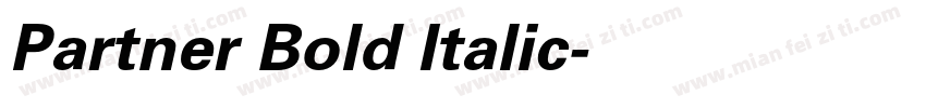 Partner Bold Italic字体转换